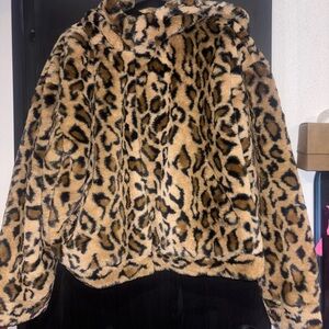 Leopard ugg coat